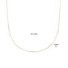 collier balkjes 43 - 45 cm 1,3 mm 14K geelgoud - Afbeelding 4