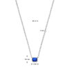collier blauw zirkonia 40 + 4 cm zilver gerhodineerd - Afbeelding 4