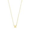 collier bloem zirkonia 43 - 45 cm 14K geelgoud