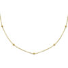 collier bolletjes 2,5 mm 40 - 42 - 44 cm 14K geelgoud