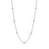 collier bolletjes 2,5 mm 80 cm zilver gerhodineerd