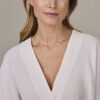 collier bolletjes en parels 42 + 3 cm poli/mat 14K geelgoud - Afbeelding 2