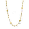 collier bolletjes en parels 42 + 3 cm poli/mat 14K geelgoud - Afbeelding 4