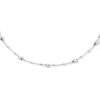 collier bolletjes gediamanteerd 4,0 mm 40 + 4 cm zilver gerhodineerd