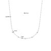 collier bolletjes gediamanteerd 4,0 mm 40 + 4 cm zilver gerhodineerd - Afbeelding 4