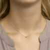 collier diamant 0.05ct h si 39-40,5-42 cm 14K geelgoud - Afbeelding 2
