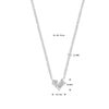 collier diamant 0.16ct h si 41 - 43 - 45 cm 14K witgoud - Afbeelding 4