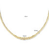 collier gourmette 4-zijdes geslepen 5,5 mm 45 cm 14K geelgoud - Afbeelding 4