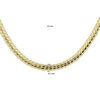 collier gourmette 4,7 mm 45 cm Silgold (geel met zilverkern) - Afbeelding 4
