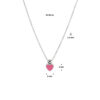 collier hart 36 - 38 cm zilver gerhodineerd - Afbeelding 2