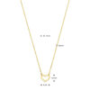collier hart 41 - 43 - 45 cm 14K geelgoud - Afbeelding 4