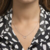 collier hart 41 + 5 cm zilver gerhodineerd - Afbeelding 2