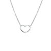 collier hart 41 + 5 cm zilver gerhodineerd
