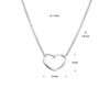 collier hart 41 + 5 cm zilver gerhodineerd - Afbeelding 3