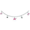 collier hart en dieren 36 + 2 cm zilver wit - Afbeelding 2