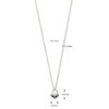 collier hart en slot 41 + 4 cm zilver gerhodineerd - Afbeelding 4