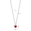 collier hart rood zirkonia 45 + 5 cm zilver gerhodineerd - Afbeelding 4