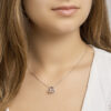 collier hart zirkonia 1,3 mm 41 + 4 cm zilver gerhodineerd - Afbeelding 2