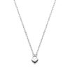 collier hartje 41 + 5 cm zilver gerhodineerd