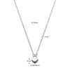 collier hartje 41 + 5 cm zilver gerhodineerd - Afbeelding 4