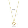 collier hartje en love 41 - 43 - 45 cm 14K geelgoud - Afbeelding 4