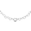 collier hartjes 45 cm zilver gerhodineerd