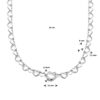 collier hartjes 45 cm zilver gerhodineerd - Afbeelding 4