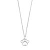 collier hondenpoot 36 + 3 cm zilver gerhodineerd