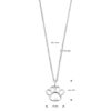 collier hondenpoot 36 + 3 cm zilver gerhodineerd - Afbeelding 4