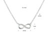collier infinity zirkonia 1,2 mm 41 + 4 cm zilver gerhodineerd - Afbeelding 4