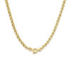 collier jasseron 7 mm 45 cm 14K geelgoud
