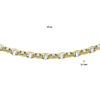 collier jasseron ovaal met balkje 3,5 mm 45 cm 14K bicolor goud geel/wit - Afbeelding 4