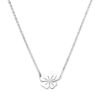 collier klaver 41 + 4 cm zilver gerhodineerd