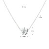 collier klaver 41 + 4 cm zilver gerhodineerd - Afbeelding 4