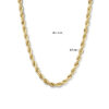 collier koord 5,7 mm 43 + 3 cm ion plating edelstaal - Afbeelding 4