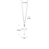 collier kruis 41 + 4 cm zilver wit - Afbeelding 3