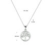 collier levensboom 41 + 4 cm zilver gerhodineerd - Afbeelding 2