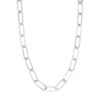 collier paperclip 10,8 mm 49 cm zilver gerhodineerd