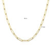 collier paperclip 7 mm 45 cm 14K geelgoud - Afbeelding 4