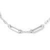 collier paperclip platte buis 8 mm 42 + 3 cm edelstaal