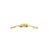collier paperclip vierkante buis 3,0 mm 45 cm met groot springslot 14K geelgoud - Afbeelding 3