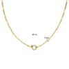 collier paperclip vierkante buis 3,0 mm 45 cm met groot springslot 14K geelgoud - Afbeelding 4