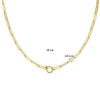 collier paperclip vierkante buis 4,5 mm 45 cm met groot springslot 14K geelgoud - Afbeelding 3