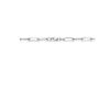 collier paperclip vierkante buis 5,0 mm 45 cm zilver gerhodineerd - Afbeelding 3