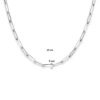 collier paperclip vierkante buis 5,0 mm 45 cm zilver gerhodineerd - Afbeelding 5