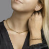 collier paperclip vierkante buis 5,5 mm 45 cm 14K geelgoud - Afbeelding 3