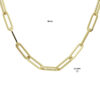 collier paperclip vierkante buis 5,5 mm 45 cm 14K geelgoud - Afbeelding 4