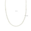 collier parels 3,2 mm 40 + 5 cm zilver gerhodineerd - Afbeelding 4