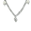 collier parels 40 cm zilver gerhodineerd