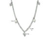 collier parels 40 cm zilver gerhodineerd - Afbeelding 3